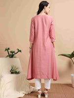 Load image into Gallery viewer, Pink Berlin Embroidered Anarkali Kurti