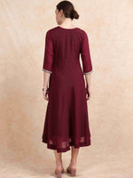 Load image into Gallery viewer, Beige Berlin Embroidered Anarkali Kurti