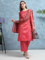 Load image into Gallery viewer, Woman in a red traditional outfit with a blue background