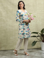 Load image into Gallery viewer, Breathable Cotton Flex Ethnic Co-Ord Set in Pastel Print Oversized