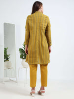Load image into Gallery viewer, Mustard Cotton Printed Handloom Co-ord Set