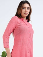 Load image into Gallery viewer, Pink Cotton Printed Handloom Co-Ord Set