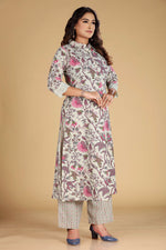 Load image into Gallery viewer, Floral Printed Cotton Flex A-Line Co-Ord Set