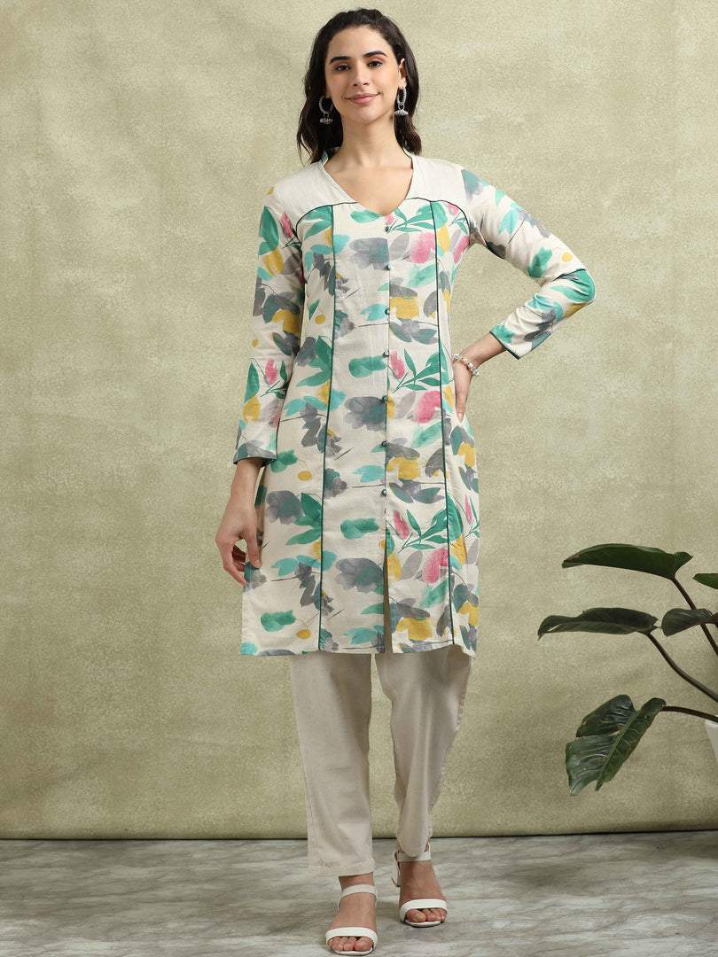 Comfort Fit Cotton Flex Floral Co-Ord Set