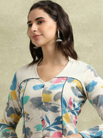 Load image into Gallery viewer, Breathable Cotton Flex Ethnic Co-Ord Set in Pastel Print Oversized