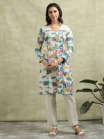Load image into Gallery viewer, Breathable Cotton Flex Ethnic Co-Ord Set in Pastel Print Oversized