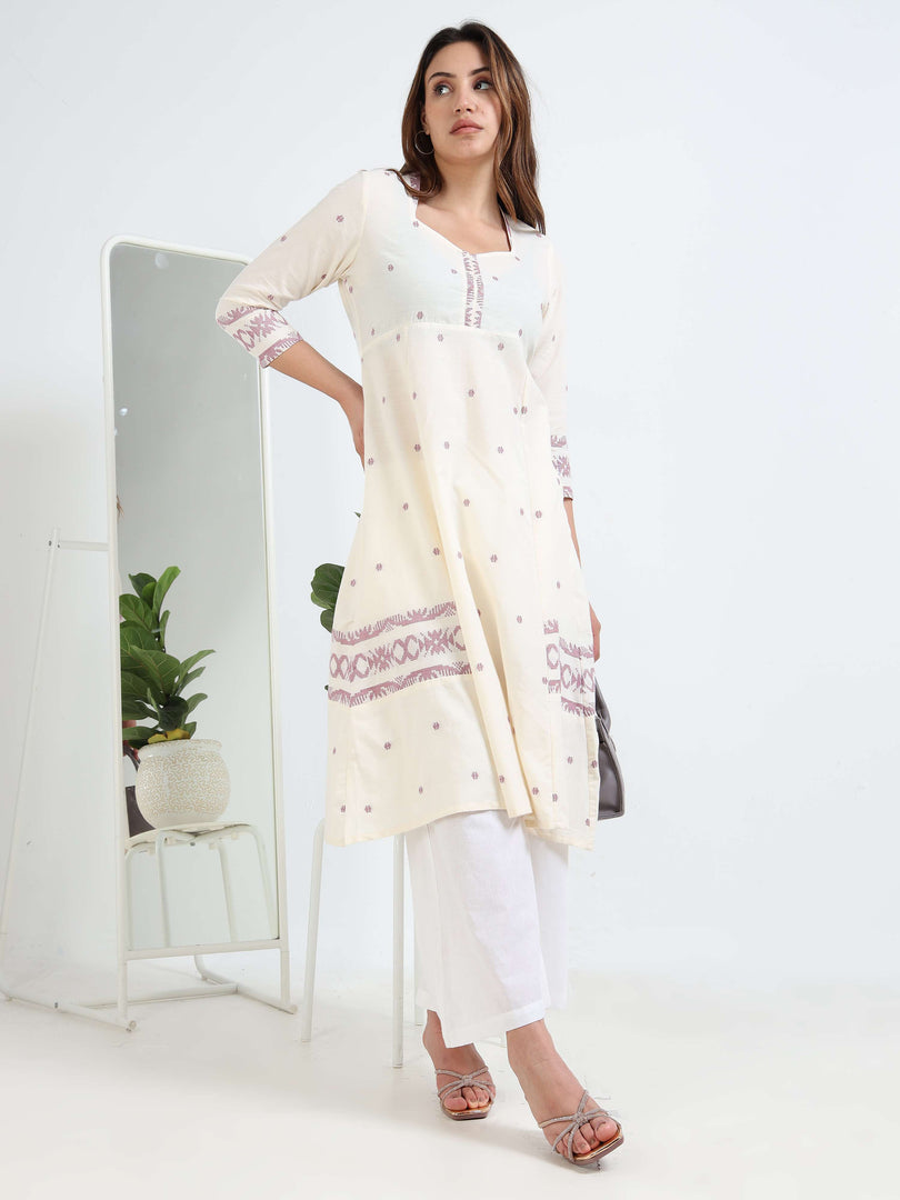 Ivory Handloom Comfort Co-ord Set