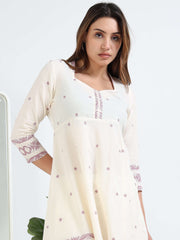 Ivory Handloom Comfort Co-ord Set